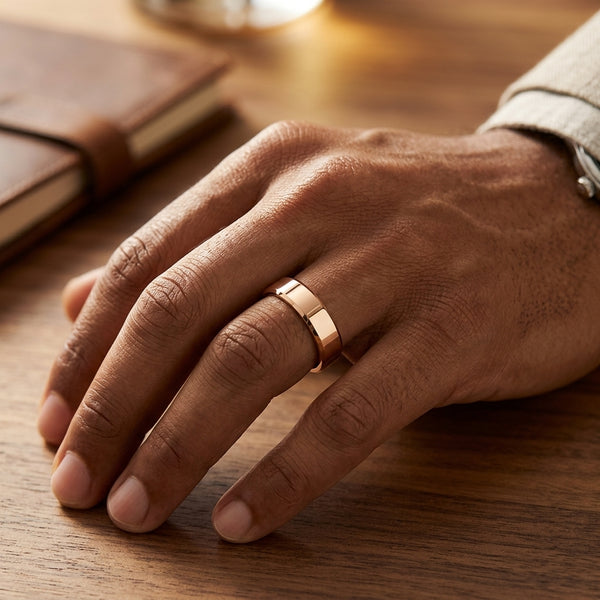 Mens Bevelled Wedding Ring