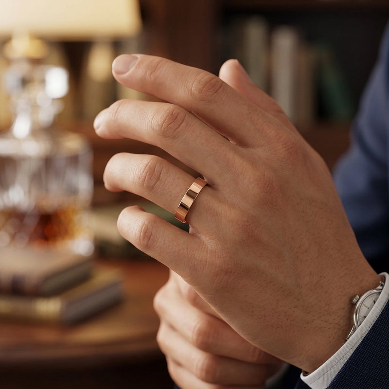 Mens Flat Court Wedding Ring