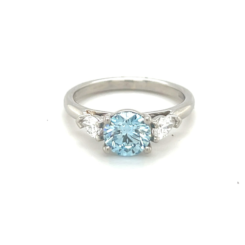 Blue Diamond Ring