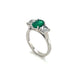 Oval Emerald and diamond trilogy