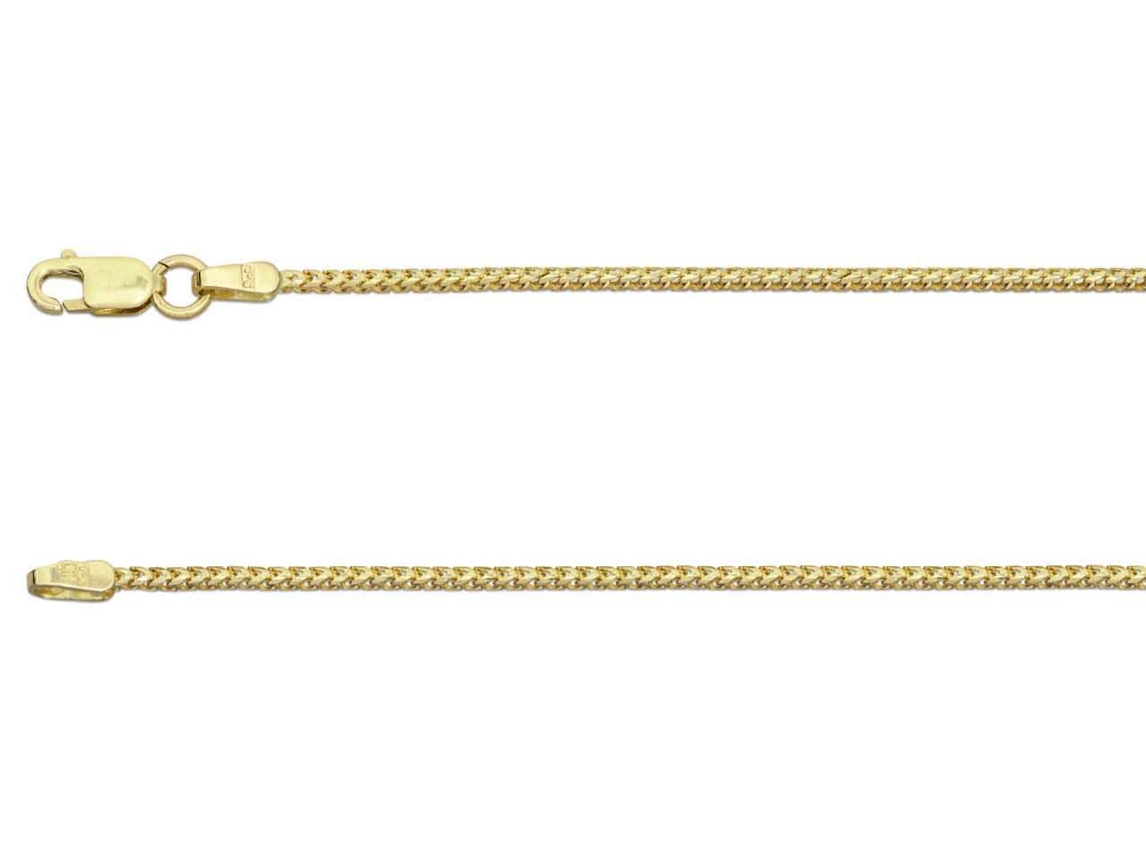 9ct Gold Franco Chain (1.3mm)