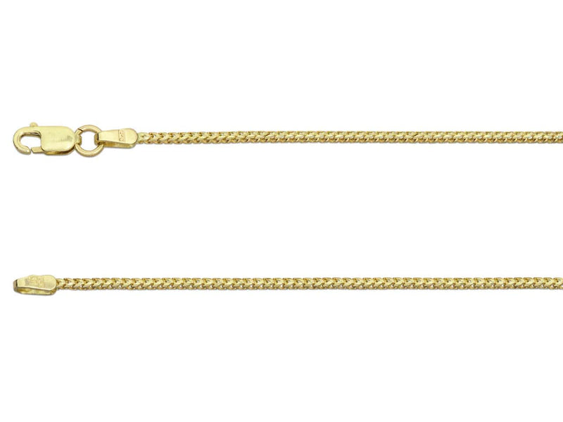 9ct Gold Franco Chain (1.3mm)