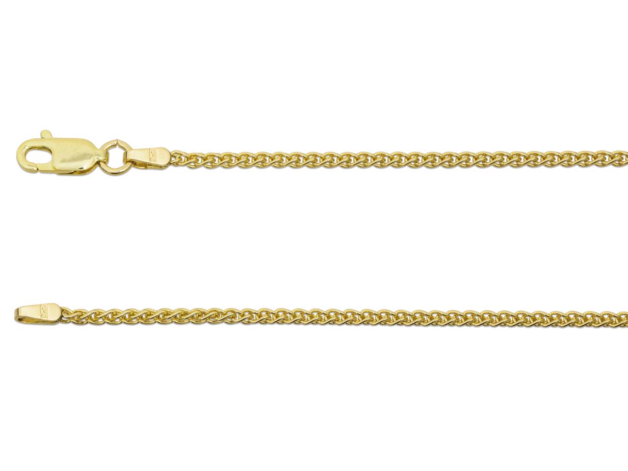 9ct Yellow Gold Spiga Chain (1.5mm)