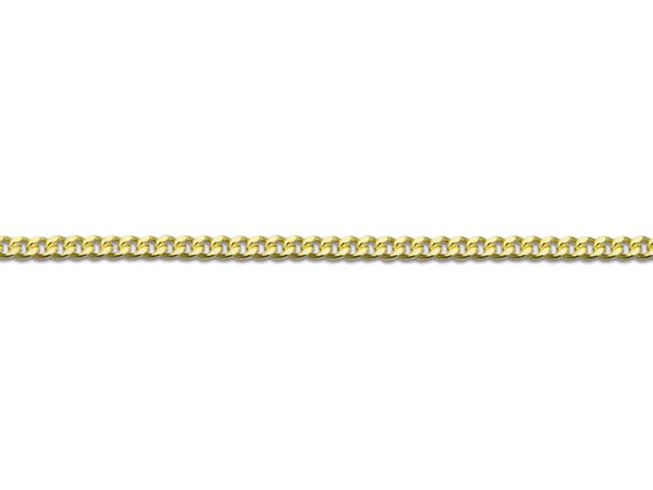 9ct Gold Diamond Cut Curb Chain (0.8mm)