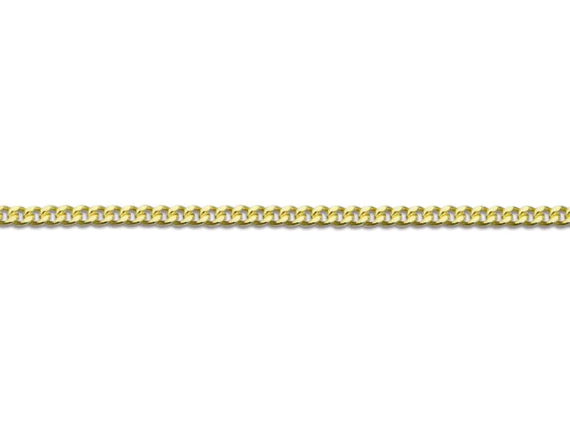 9ct Gold Diamond Cut Curb Chain (0.8mm)