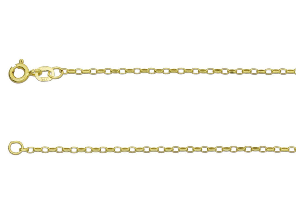 9ct Gold Round Belcher Chain (1.7mm)
