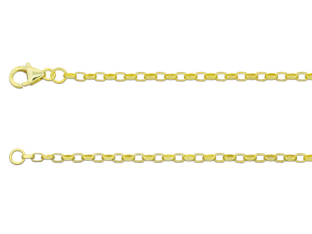 9ct Gold Diamond Cut Belcher Chain (2.2mm)