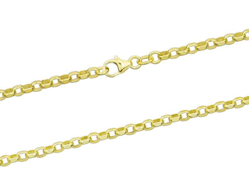 9ct Gold Diamond Cut belcher Chain (3.1mm)