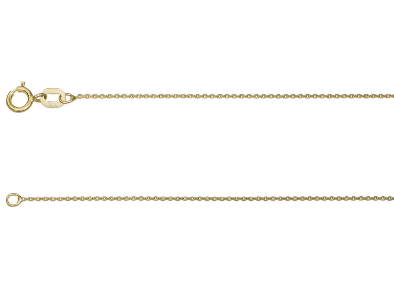 9ct Gold Round Belcher Chain (0.8mm)