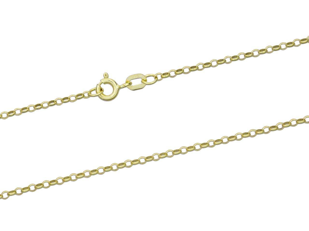 9ct Gold Round Belcher Chain (1.7mm)