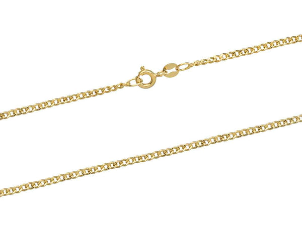 9ct Gold Extra Light Flat Hollow Curb Chain (1.8mm)
