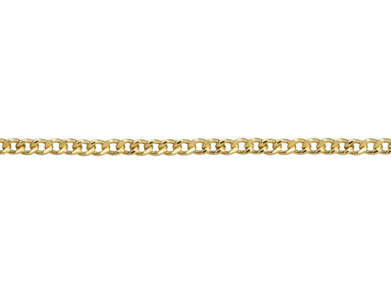 9ct Gold Extra Light Flat Hollow Curb Chain (1.8mm)