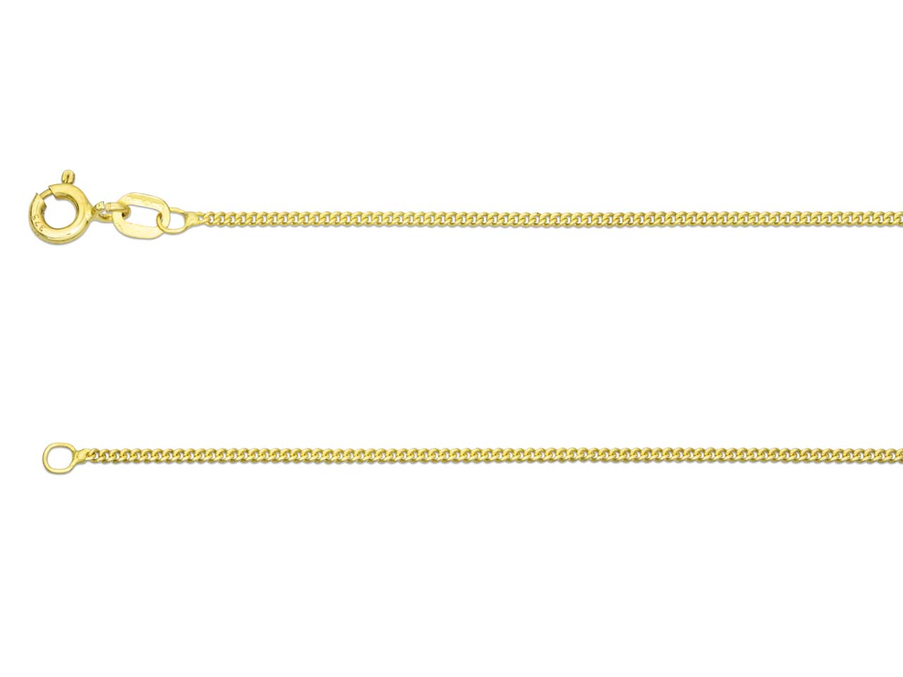 9ct Gold Curb Chain (1.3mm)