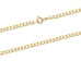 9ct Gold Diamond cut flat hollow Curb Chain (3.3mm)