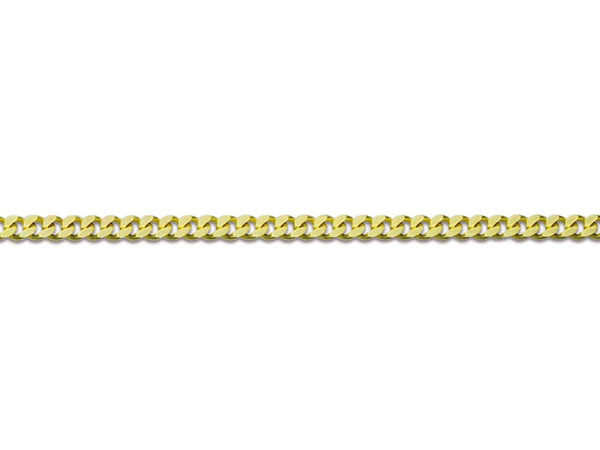 9ct Gold Diamond cut Curb Chain (0.8mm)