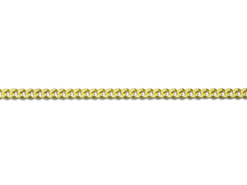 9ct Gold Diamond cut Curb Chain (0.8mm)
