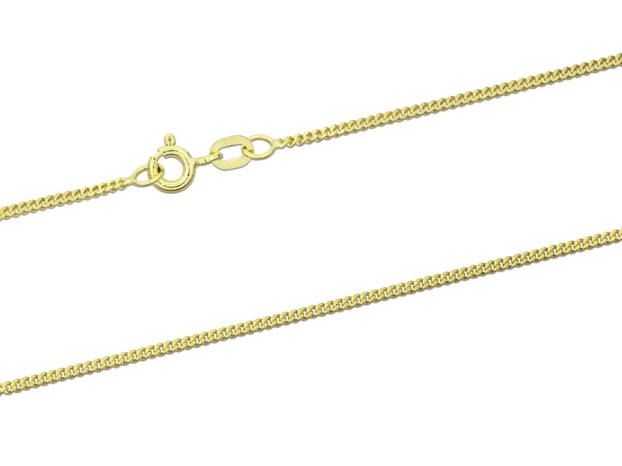 9ct Gold Diamond cut Curb Chain (1.3mm)