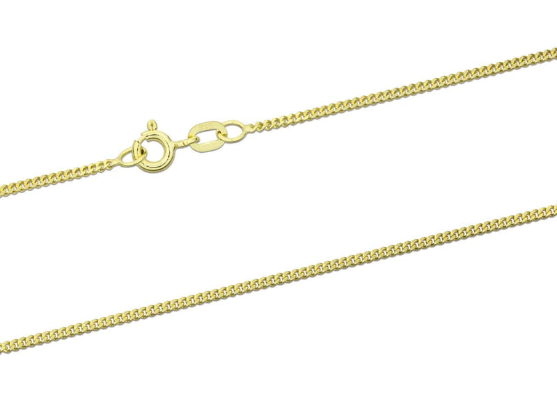 9ct Gold Diamond cut Curb Chain (1.3mm)