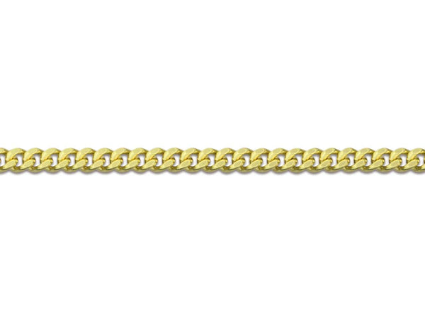 9ct Gold Diamond cut Curb Chain (1.3mm)