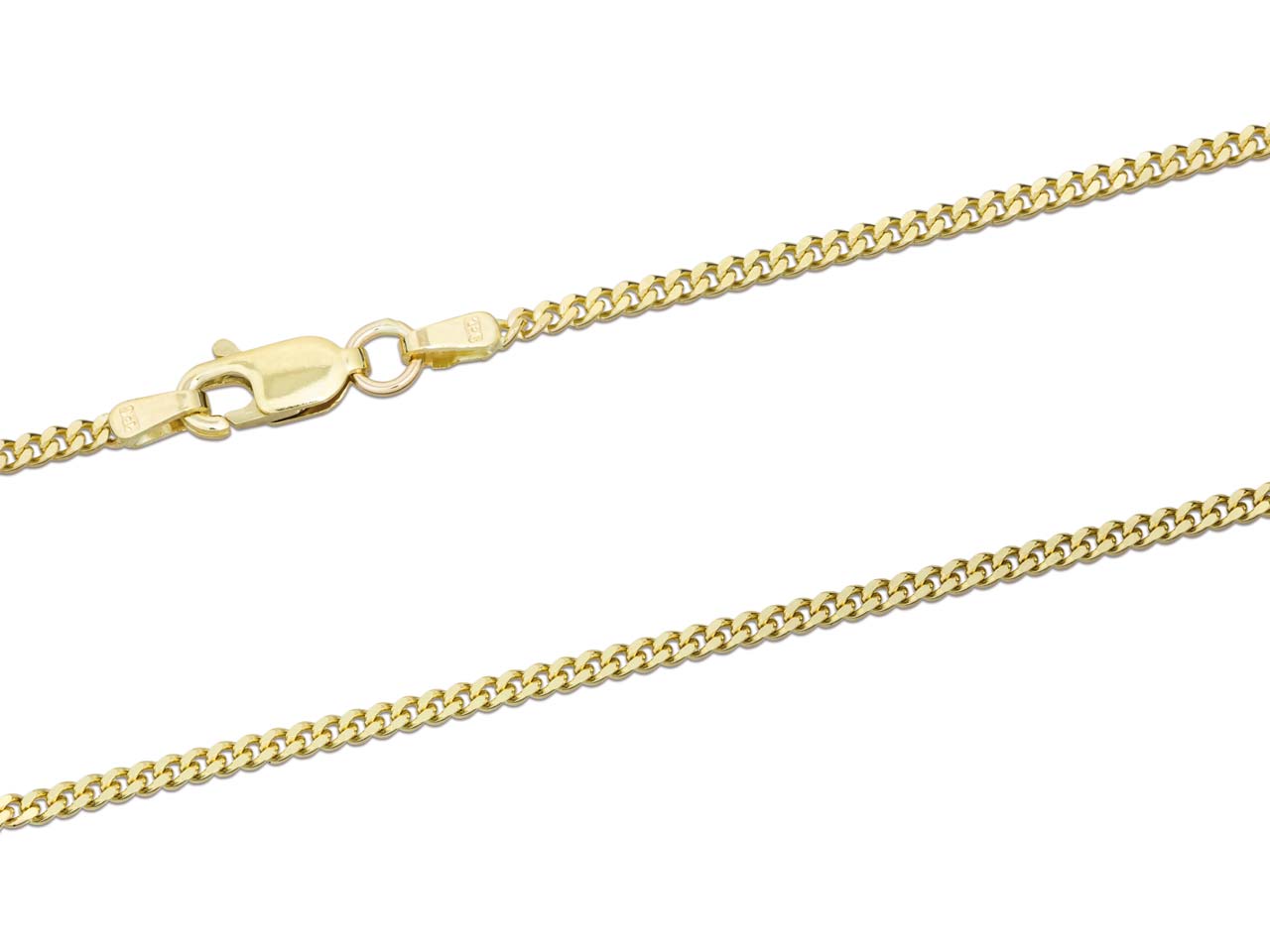 9ct Gold Diamond Cut Curb Chain (1.8mm)