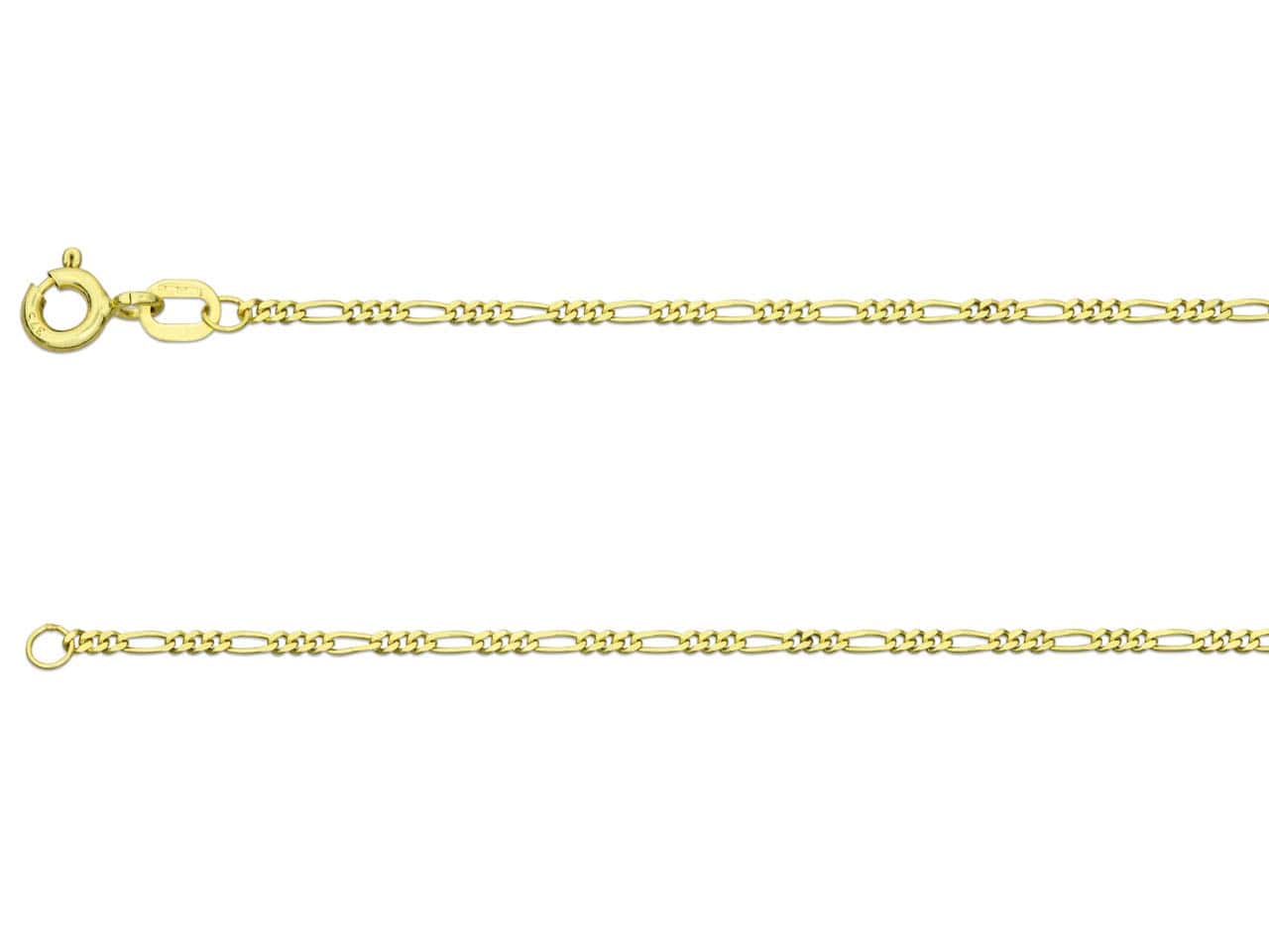 9ct Yellow Gold Figaro Chain (1.2mm)