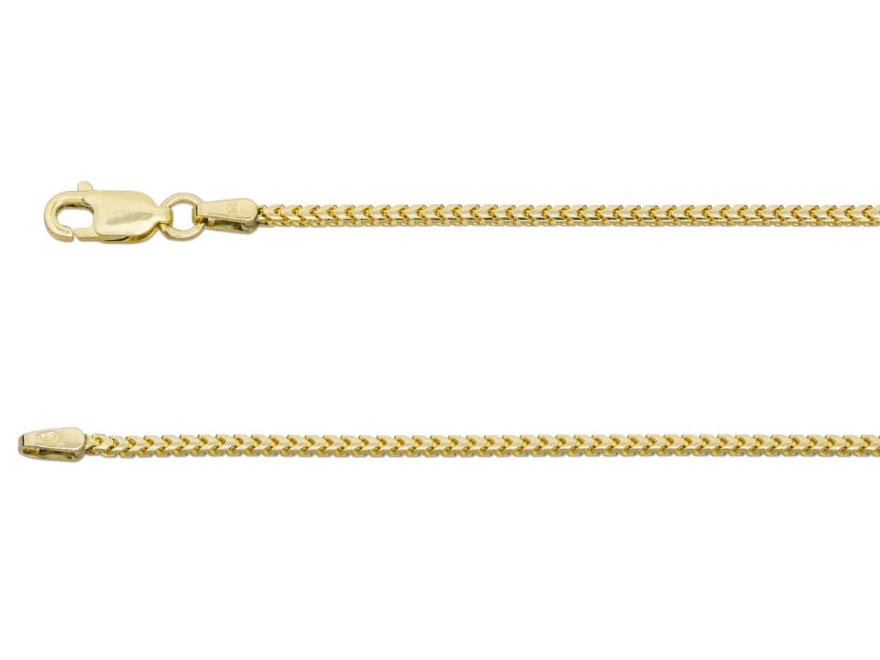 9ct Gold Franco Chain (1.4mm)