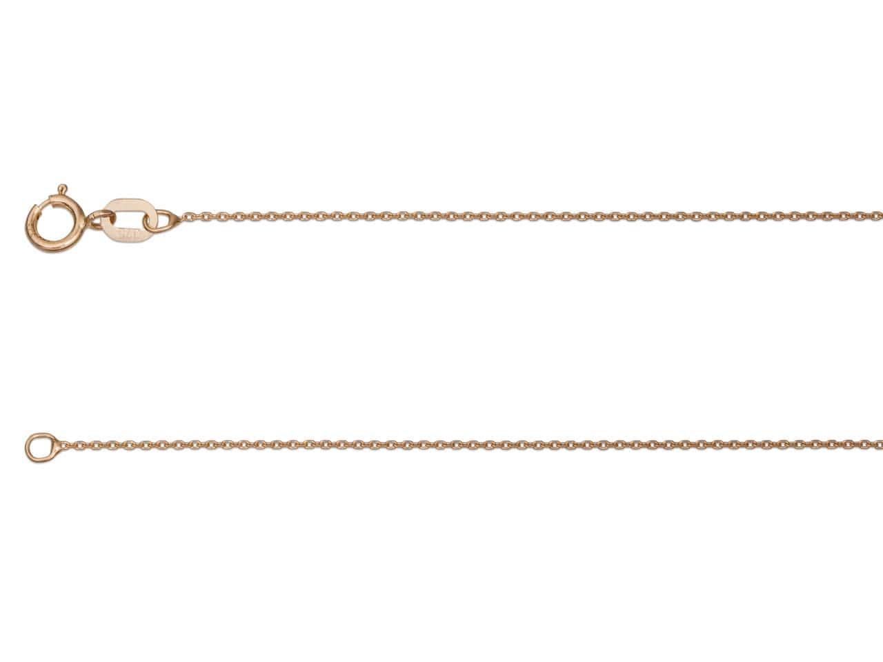 9ct Rose Gold Round Belcher Chain (0.8mm)