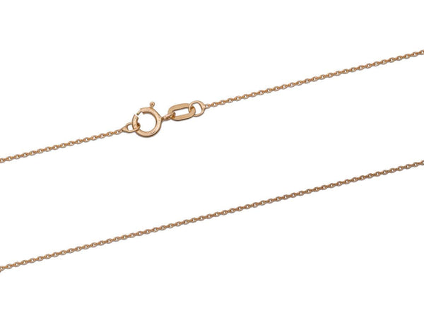 9ct Rose Gold Round Belcher Chain (0.8mm)