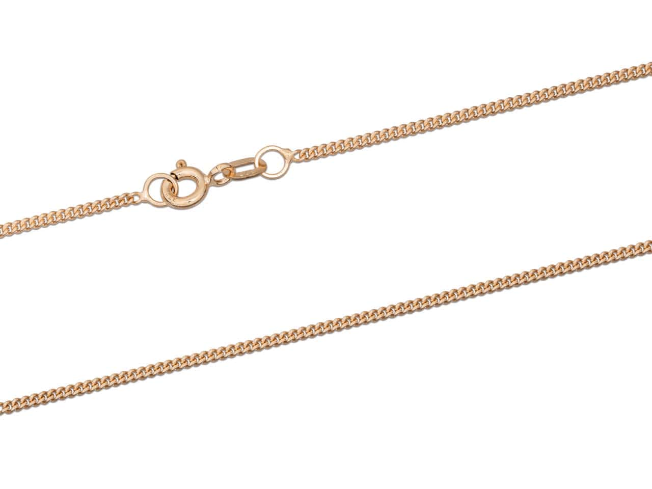 9ct Rose Gold Curb Chain (1.3mm)