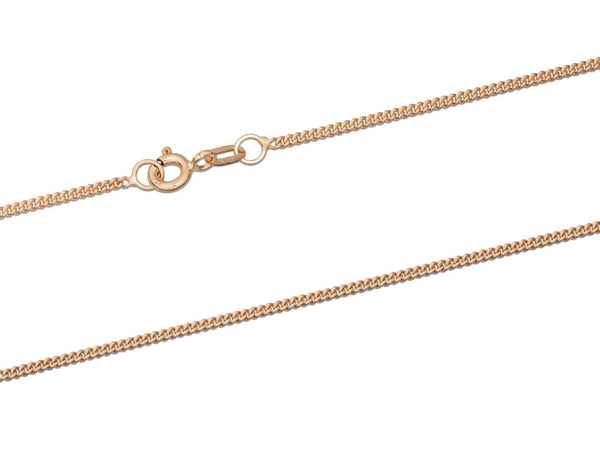 9ct Rose Gold Curb Chain (1.3mm)