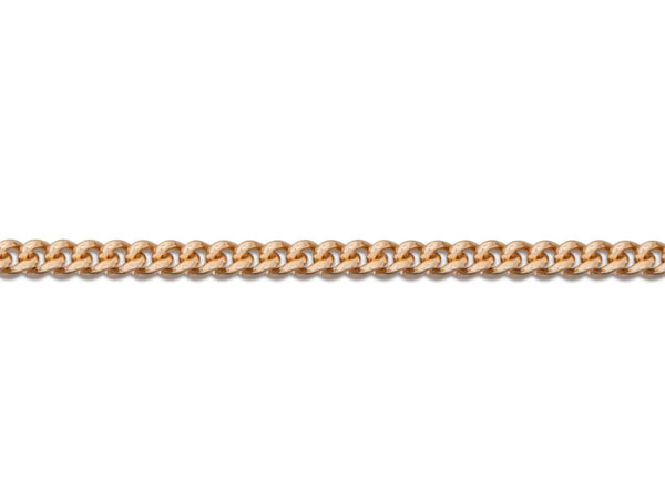 9ct Rose Gold Curb Chain (1.3mm)