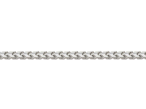 9ct White Gold Franco Chain (1.1mm)