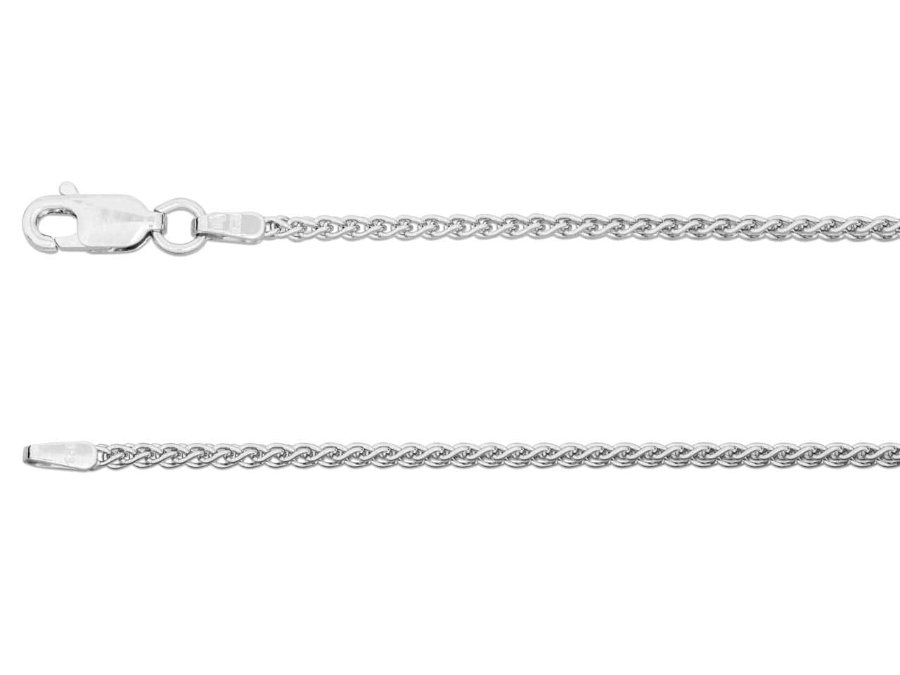 9ct White Gold Spiga Chain (1.5mm)