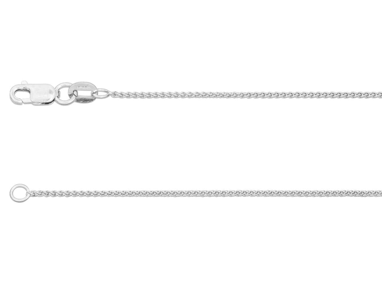 9ct White Gold Spiga Chain (1.0mm)