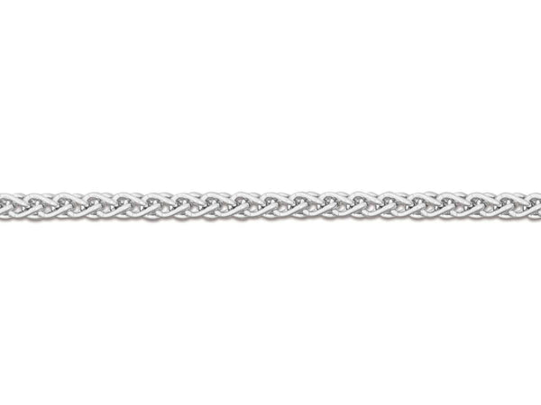 9ct White Gold Spiga Chain (1.0mm)