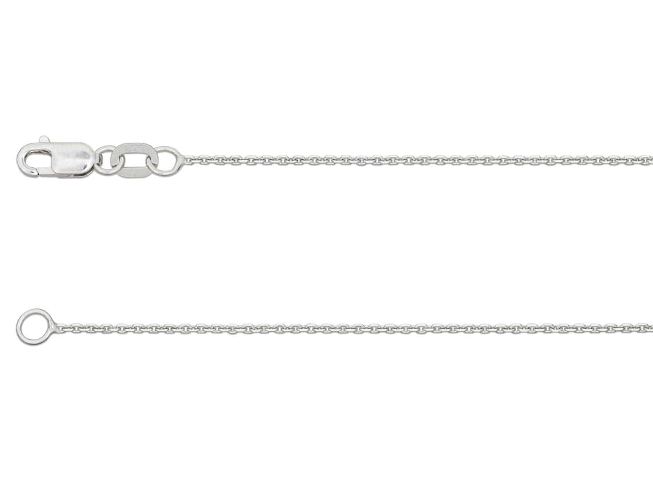 9ct White Gold Belcher Chain (0.8mm)