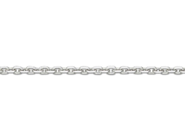 9ct White Gold Belcher Chain (0.8mm)