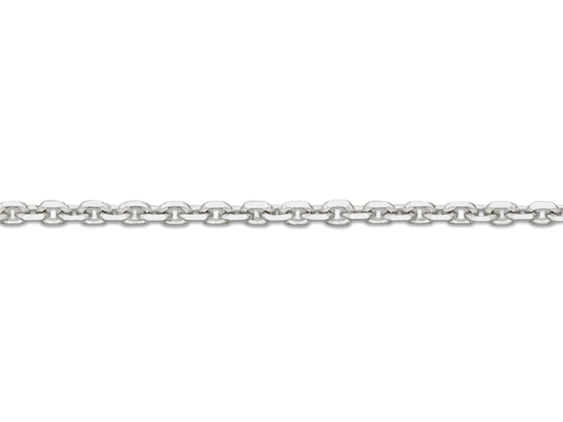 9ct White Gold Belcher Chain (0.8mm)