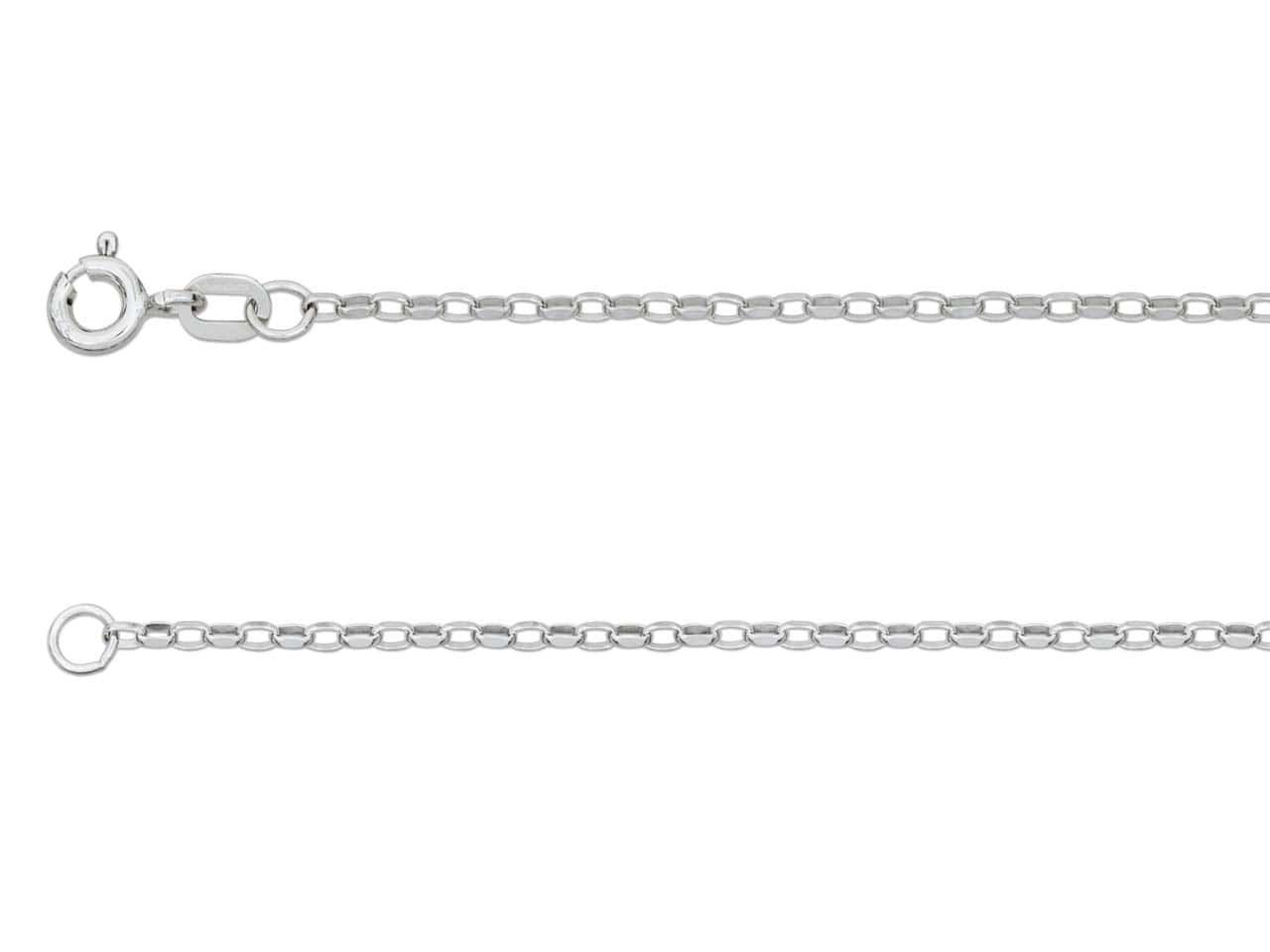 9ct White Gold Belcher Chain (1.7mm)