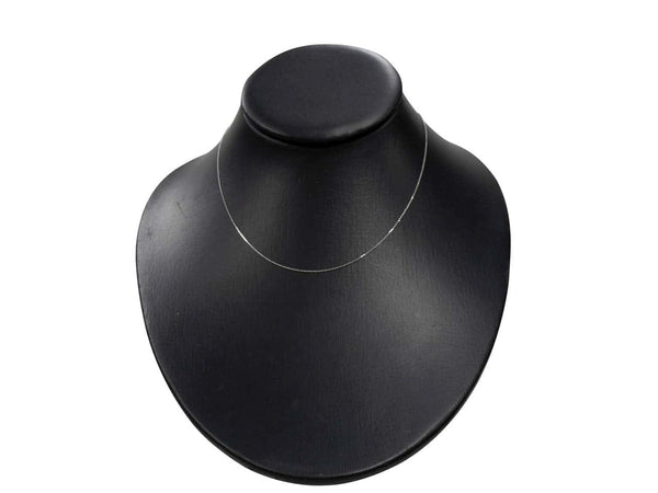 9ct White Gold Round Belcher Chain (0.8mm)