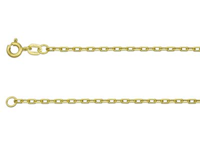 9ct Gold Square Diamond Cut Belcher Chain (2.0mm)
