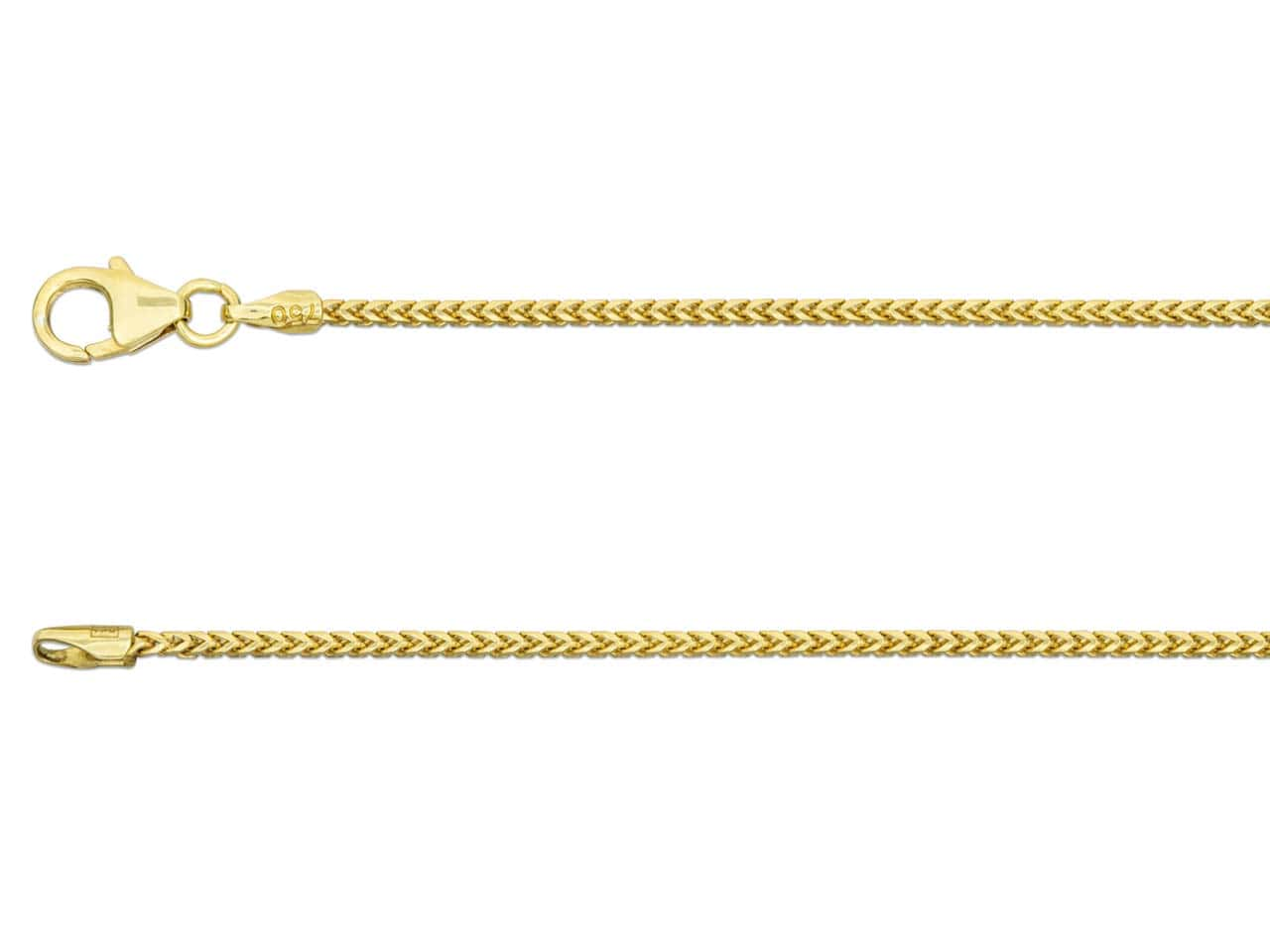 18ct Gold Franco Chain (1.1mm)