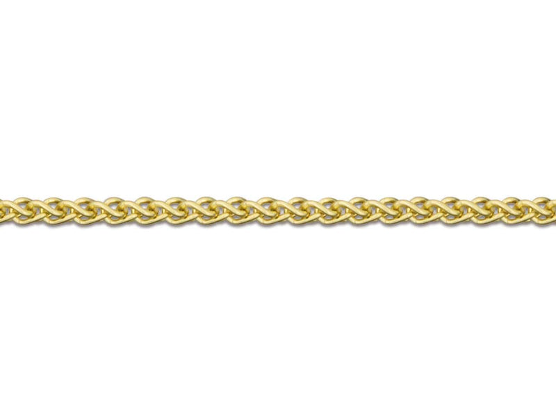 18ct Yellow Gold Spiga Chain (1.0mm)