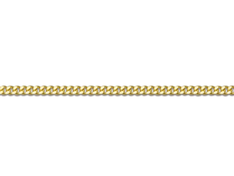18ct Gold Diamond Cut Curb Chain (0.9mm)