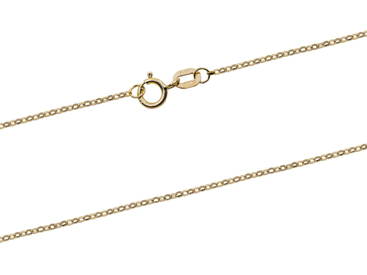 18ct Gold Diamond Cut Belcher Chain (1.0mm)