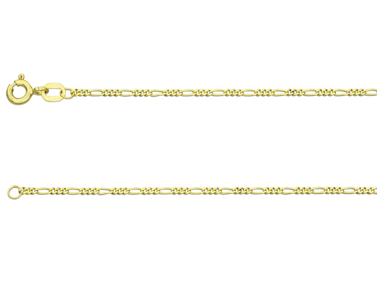 18ct Gold Figaro Chain (1.3mm)