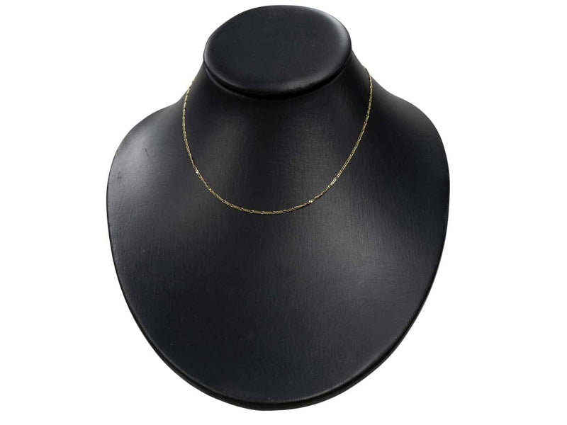 18ct Gold Figaro Chain (1.3mm)