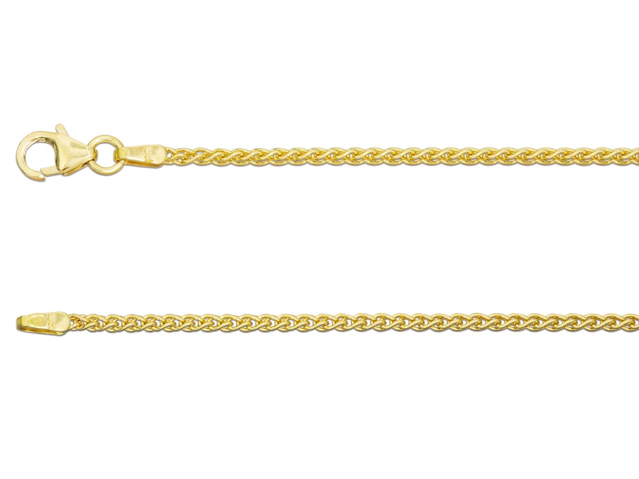 18ct Yellow Gold Spiga Chain (1.5mm)