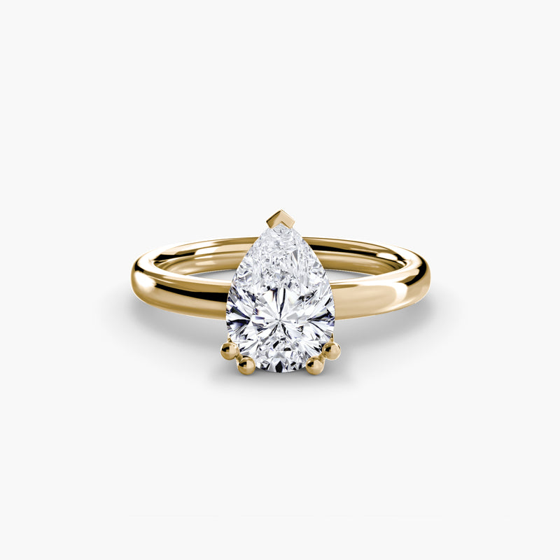 Heart shape yellow diamond ring