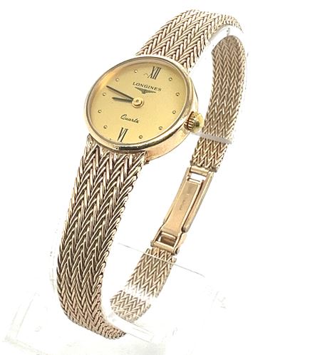 Longines Ladies 9ct Gold Quartz Wrist Watch